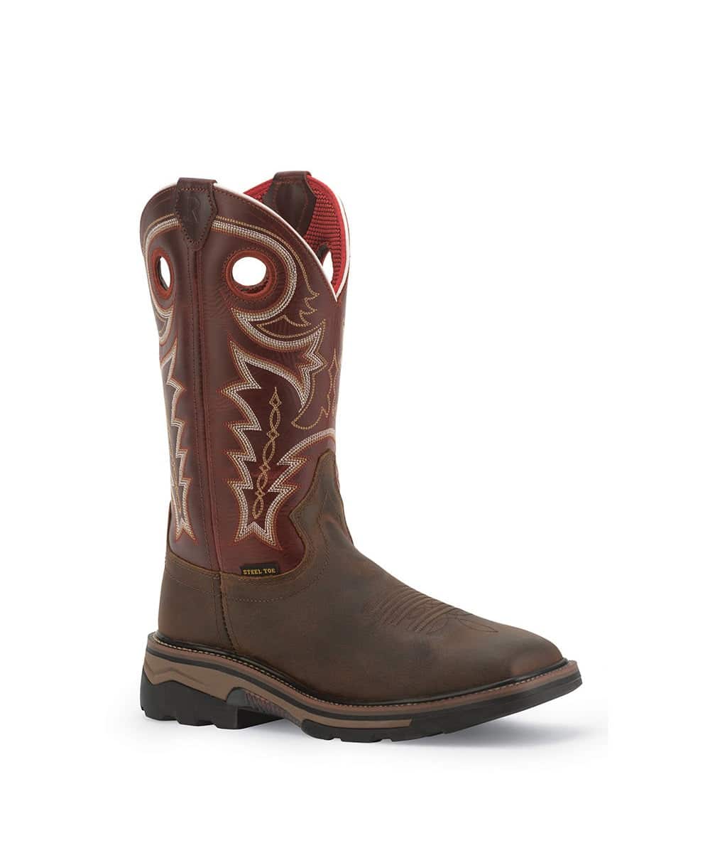 R. Watson Men's Adobe Brown Buffalo Work Boot- Style #RW1002 ! desc :  ! caption :