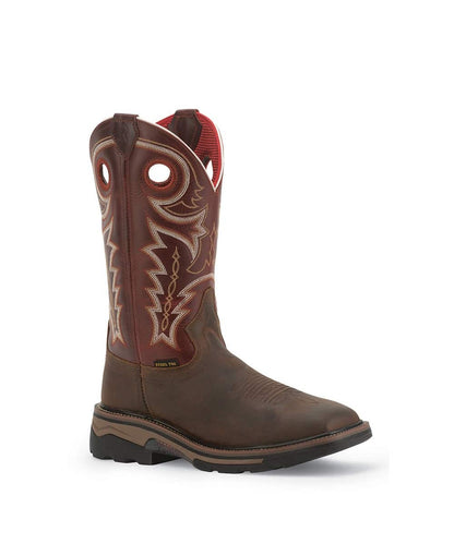 R. Watson Men's Adobe Brown Buffalo Work Boot- Style #RW1002 ! desc :  ! caption :