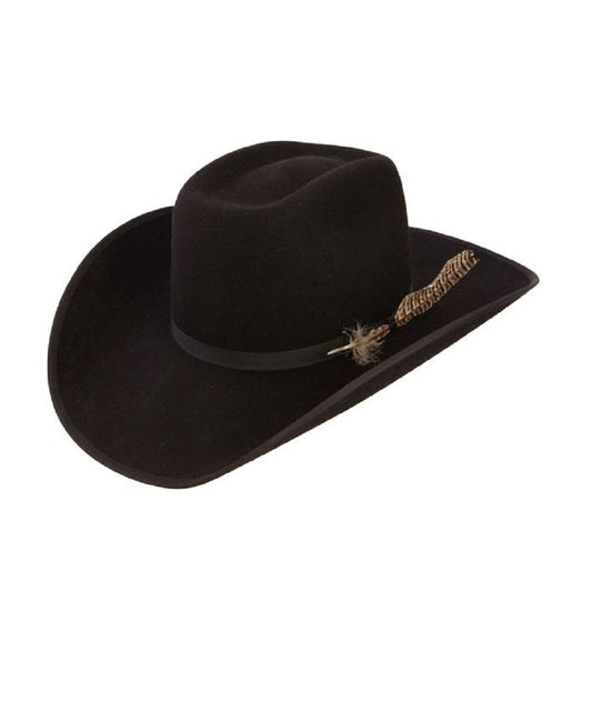 Resistol 4X Tuff Hedeman Black Holt Felt Hat- Style #RWHOLTB7942 ! desc :  ! caption :