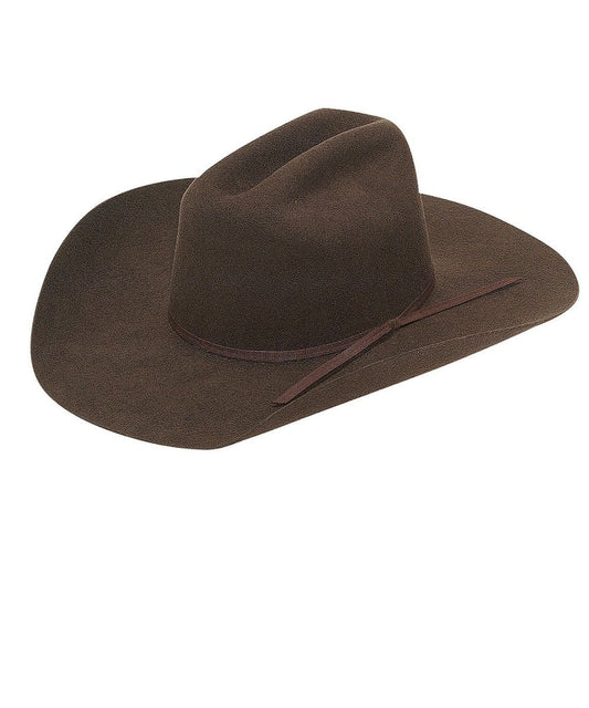 M&F Western Youth Twister Brown Wool Felt Western Hat- Style #T7234047 ! desc :  ! caption :