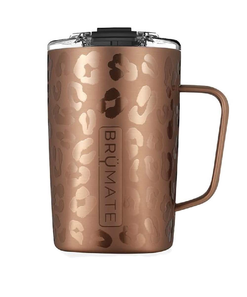BrüMate Gold Leopard Toddy Insulated Coffee Mug- Style #TD16RL ! desc :  ! caption :