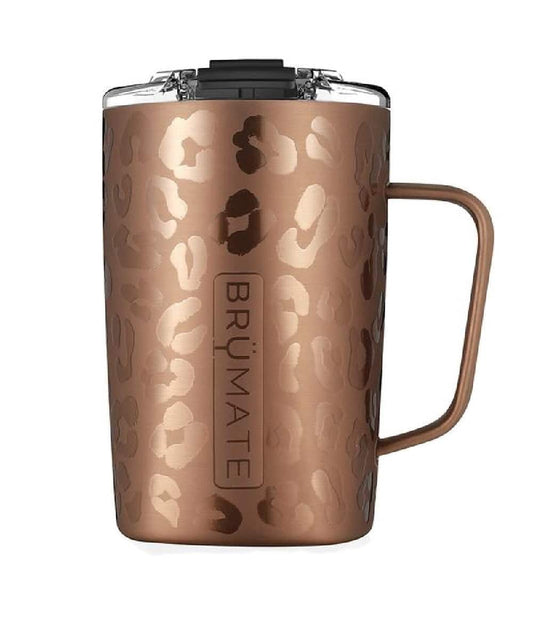 BrüMate Gold Leopard Toddy Insulated Coffee Mug- Style #TD16RL ! desc :  ! caption :