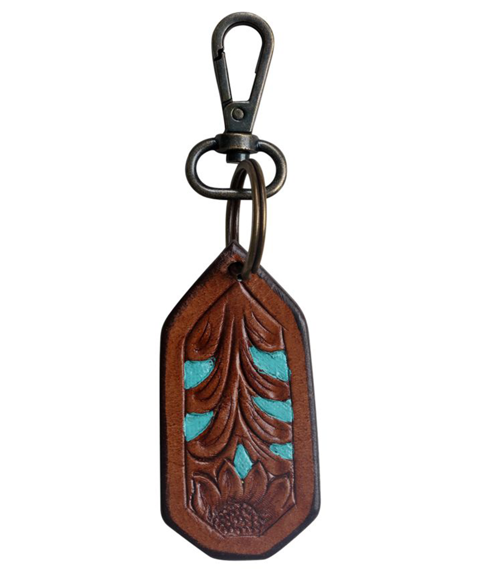 Myra Bags Women's Turquoise Petal Keychain- Style #S-2960 ! desc :  ! caption :