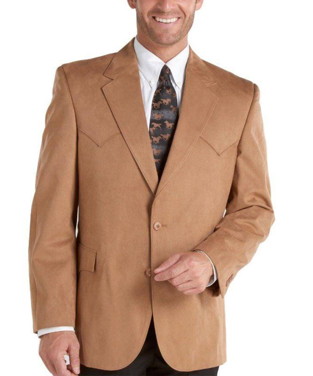 Circle S Men's Microsuede Houston Western Jacket Blazer- Style #CC4625-26 ! desc :  ! caption :