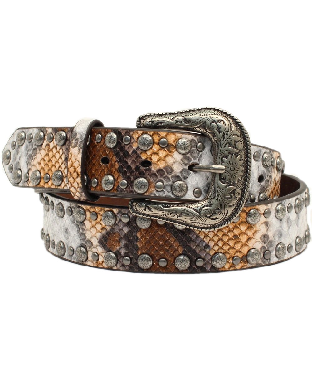 M&F Western Women's Angel Ranch Python Nhedge Belt- Style #D140000902 ! desc :  ! caption :