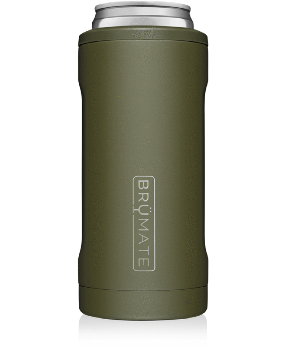 BrüMate OD Green Hopsulator Slim Can Cooler- Style #HS12AG ! desc :  ! caption :