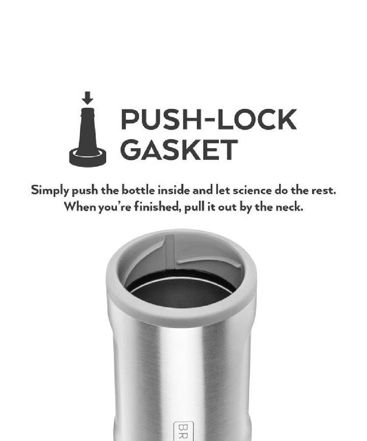 BrüMate Hopsulator Slim Matte Black Can Cooler- Style #HS12B ! desc :  ! caption :