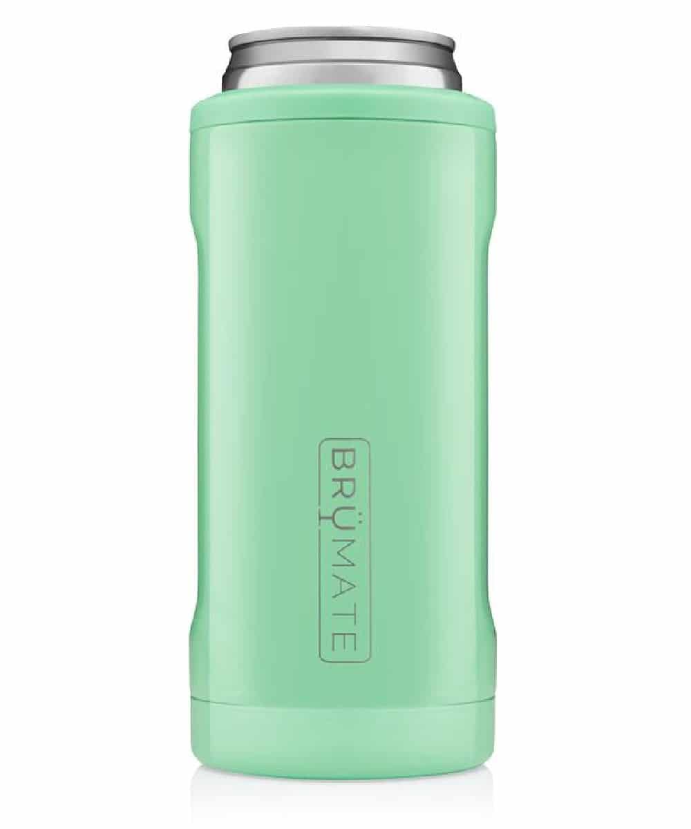 BrüMate Hopsulator Slim Seafoam Can Cooler- Style #HS12SF ! desc :  ! caption :