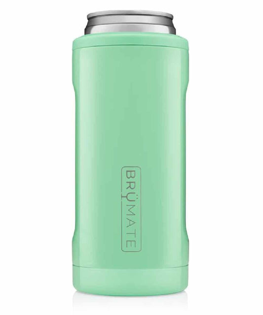 BrüMate Hopsulator Slim Seafoam Can Cooler- Style #HS12SF ! desc :  ! caption :