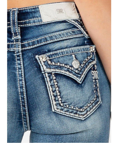 Miss Me Women's Mid Rise Bootcut Jean- Style #M3867B ! desc :  ! caption :
