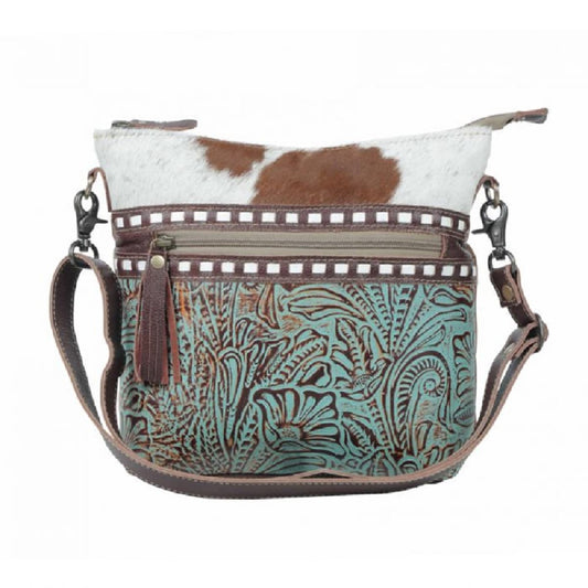Myra Bags Women's Delphine Canvas & Hairon Bag