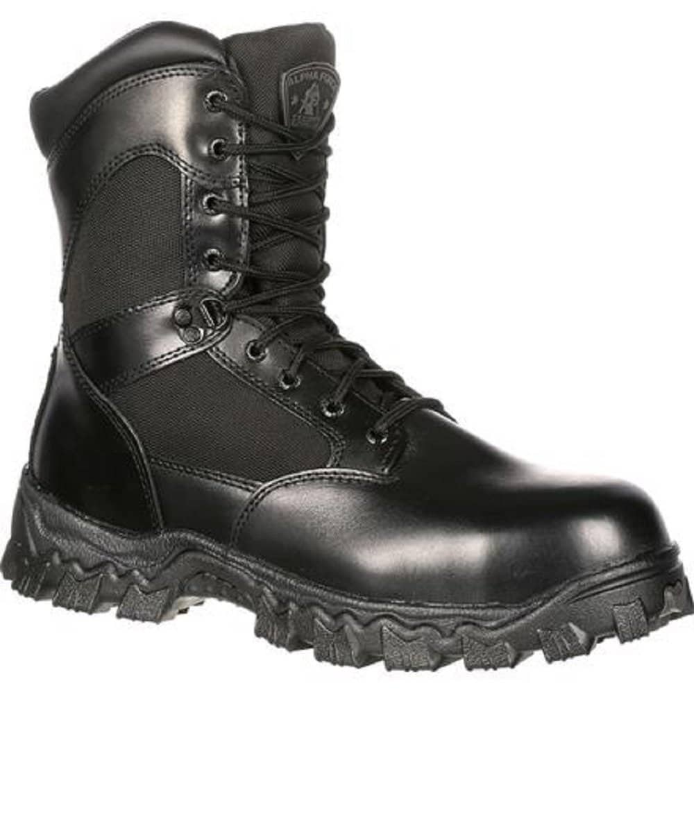 Rocky Men's Alpha Force Waterproof Zipper Duty Boots- Style #2173