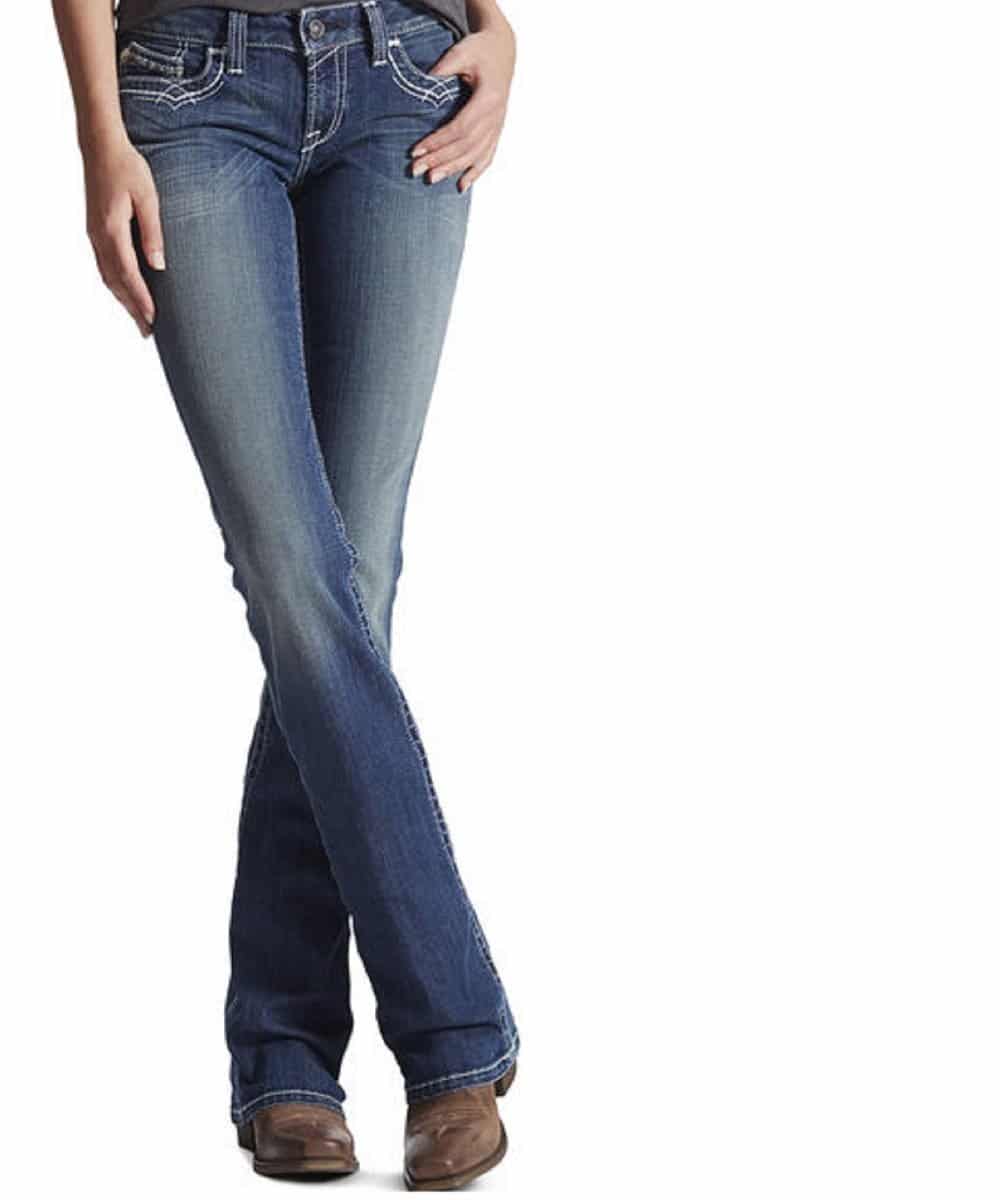 Ariat Women's R.E.A.L. Mid Rise Entwined Boot Cut Jean- Style #10017510