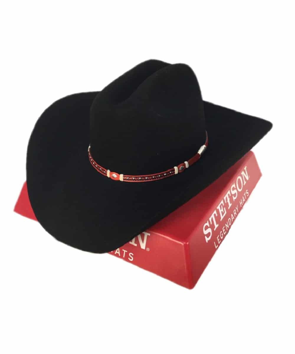 Sombrero Hombre Vaquero estilo Stepson en fieltro Negro 