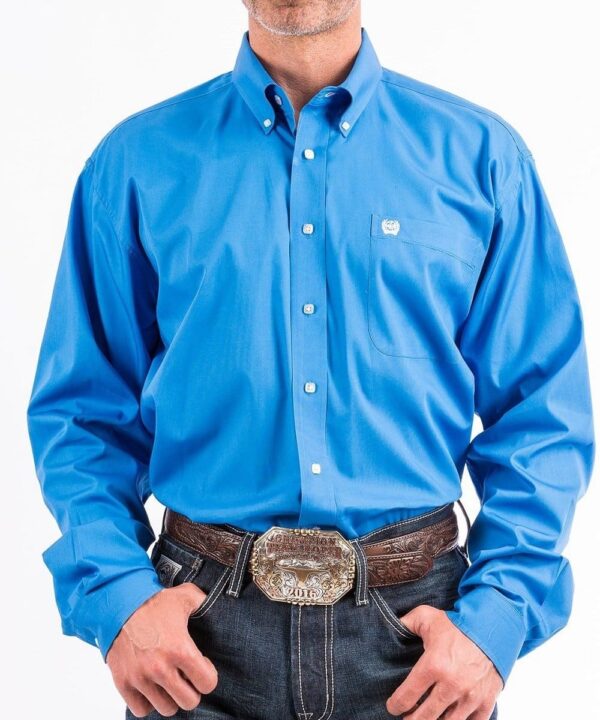 Cinch Men's Classic Fit Blue Button Down Shirt- Style #MTW1103799