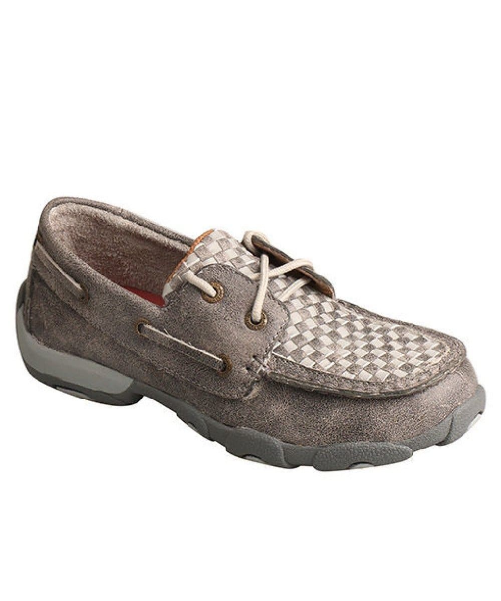 Twisted X Kids' Gray Driving Moc- Style #Ydm0039