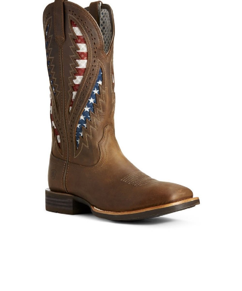 Ariat Men's VentTEK Western Boot- Style #10027165-BROWN