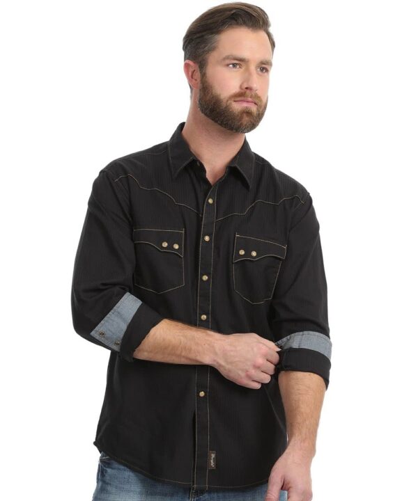 Wrangler Men's Retro Long Sleeve Retro Snap Shirt- Style #MVR249X