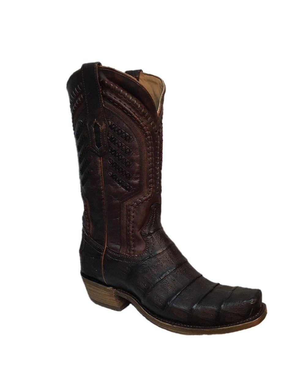 Corral Men's Oil Brown Caiman Boot- Style #A3635-OIL BROWN