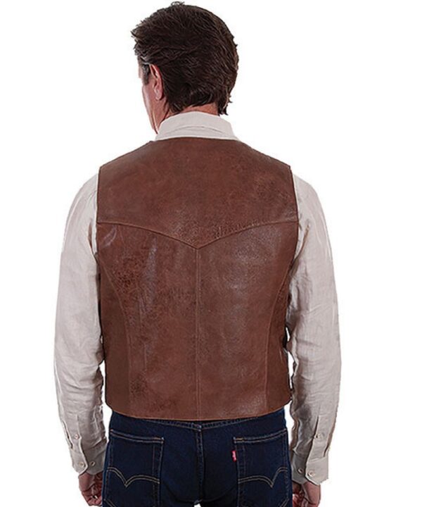 Scully Men's Brown Leather Vest- Style #1035