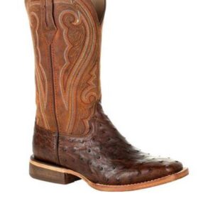Durango Women's Full Quill Ostrich Antiqued Saddle Western Boot- Style #DRD0389