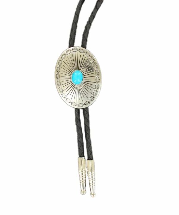 M&F Western Adult Double S Turquoise Stone Western Bolo Tie- Style #22864