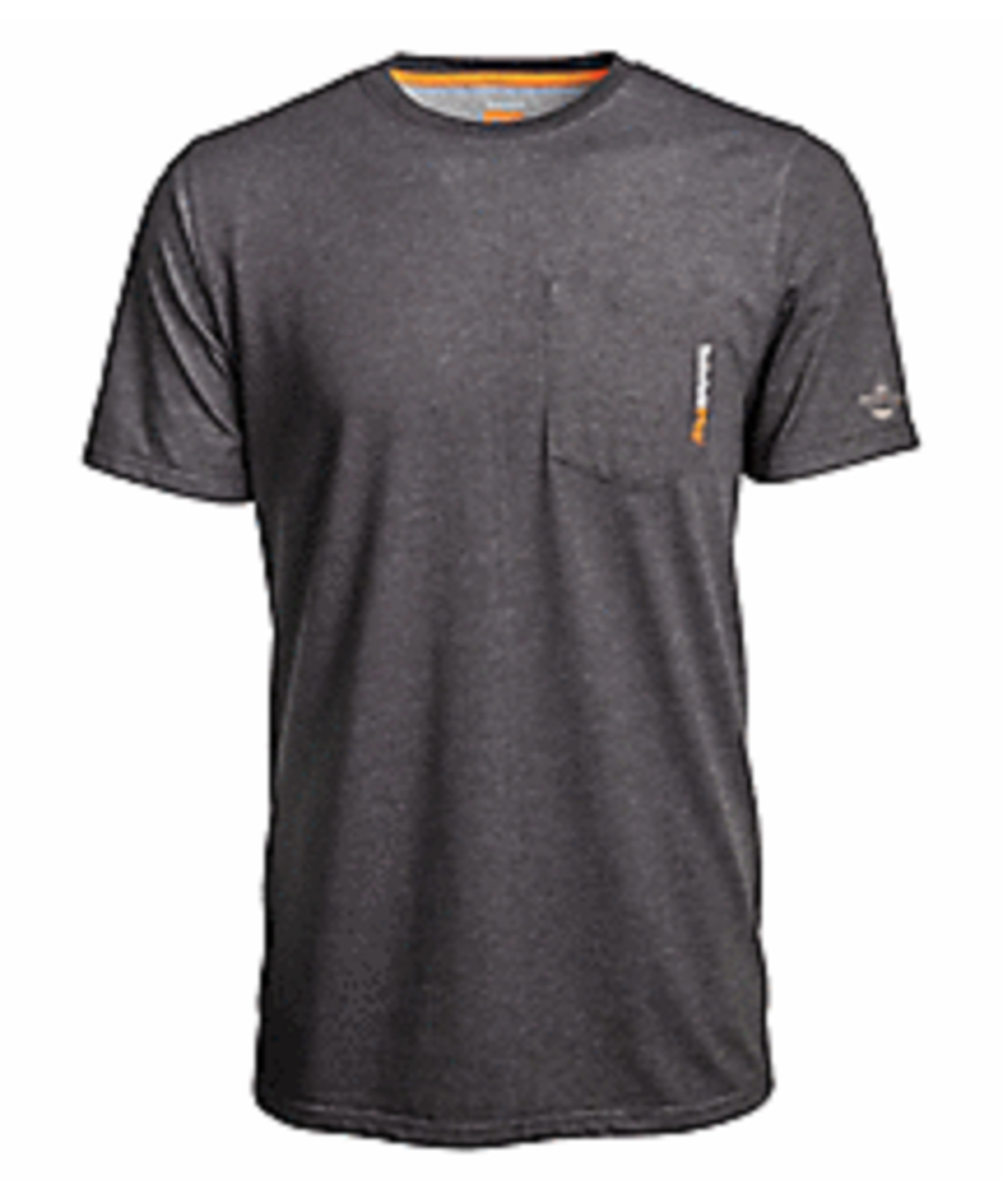 Timberland Men's Pro Short Sleeve Base Plate Wicking Tee- Style #A1HNS-DRKHEATHERCHAR