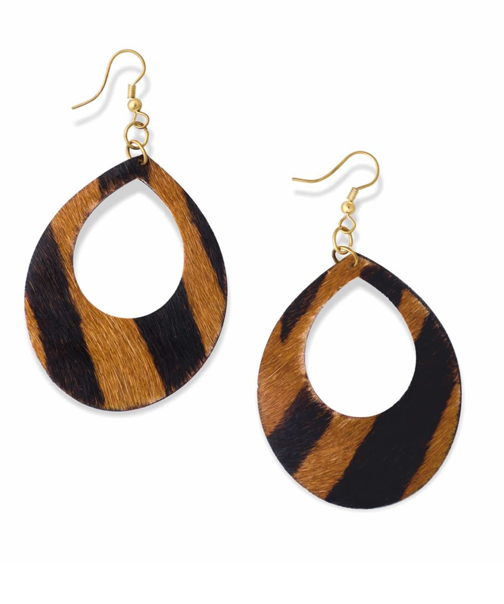 Myra Bags Women's Brown And Black Crush Earring- Style #S-2390