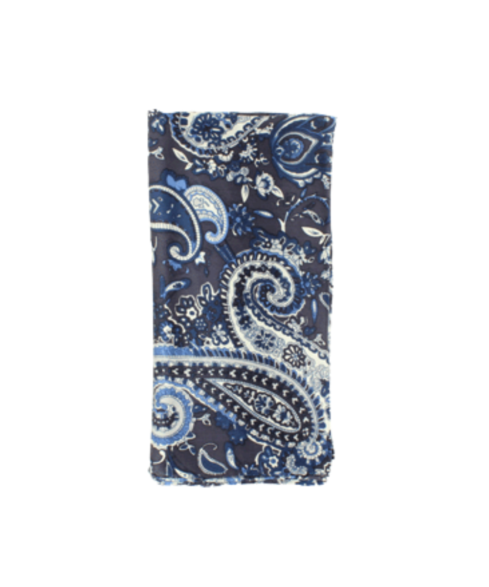 M&F Western Blue Paisley Silk Wild Rag- Style #0904827