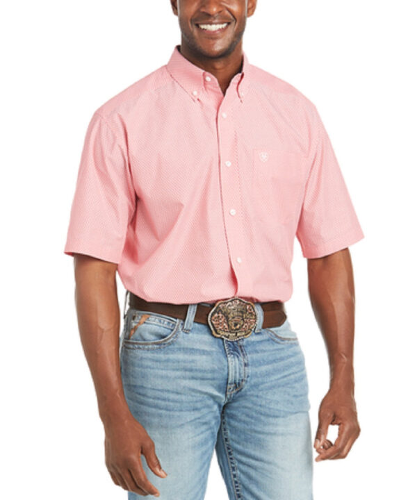 Ariat Men's Ramiz Wrinkle Free Coral Print Button Down Shirt- Style #10035156