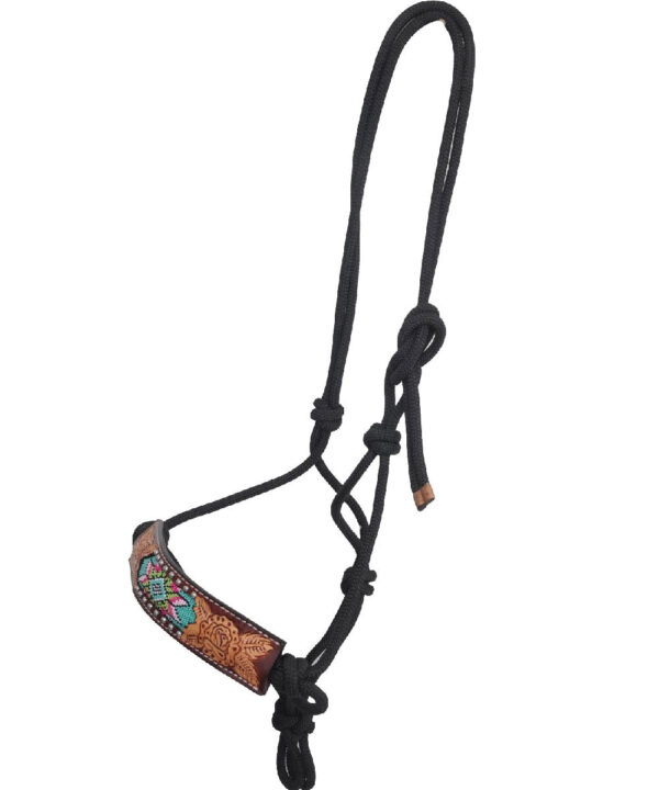 Rafter T Ranch Beaded Rope Halter- Style #RH69