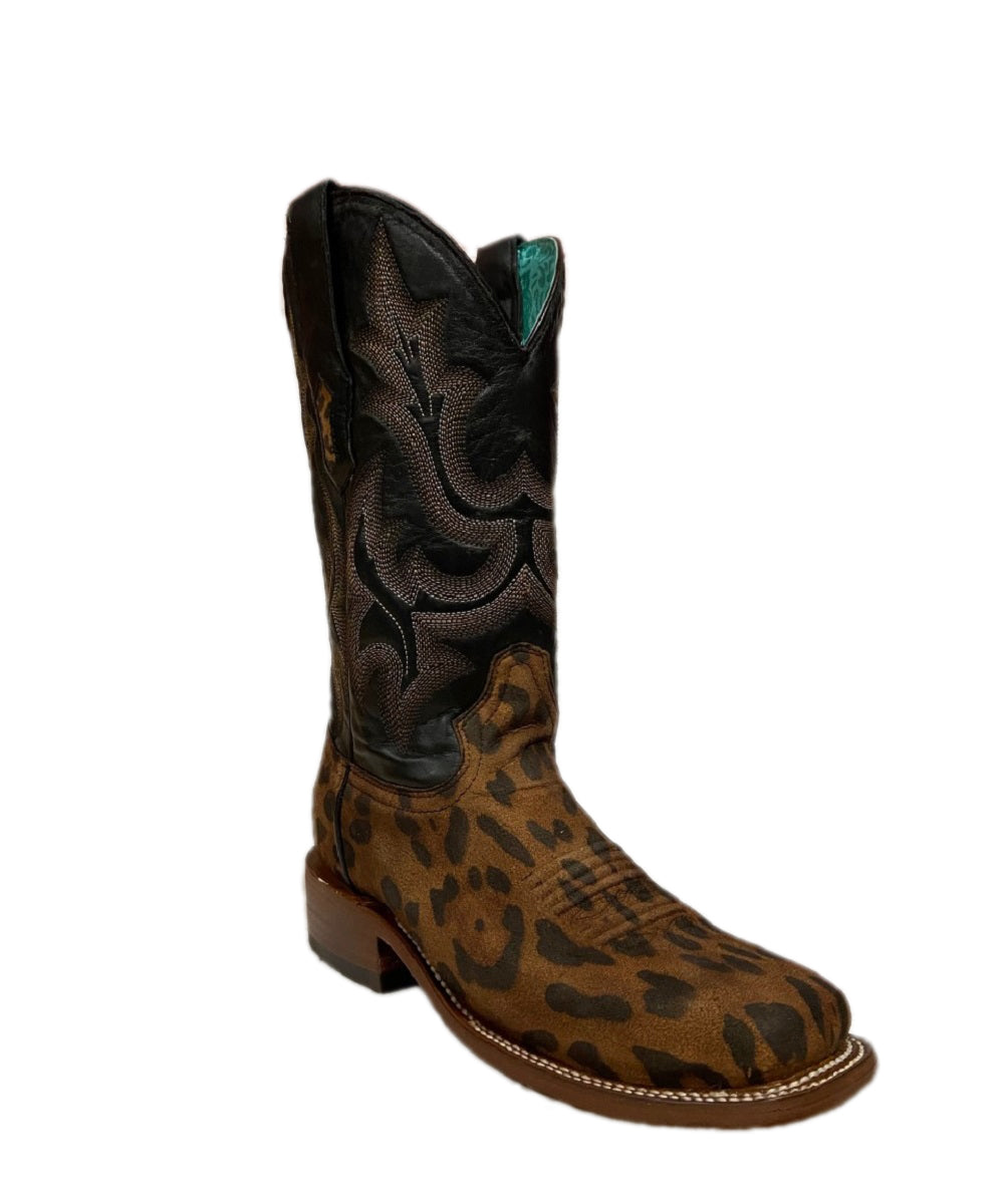 Corral Women's Camel Brown And Black Embroidered Boot- Style #A4144
