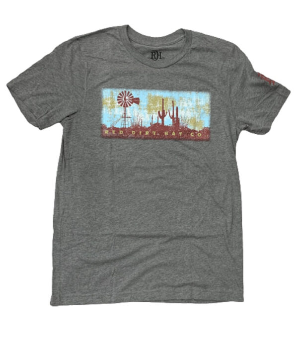 Red Dirt Hat Co. Men's Cactus Windmill Tee- Style #RDHC-T-22