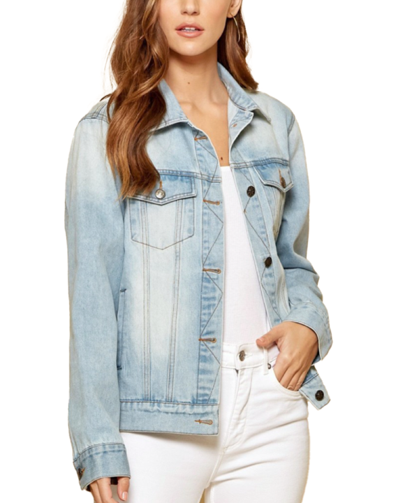 Cowpokes Bootique Women's Denim Jacket With Embroidery- Style #18779