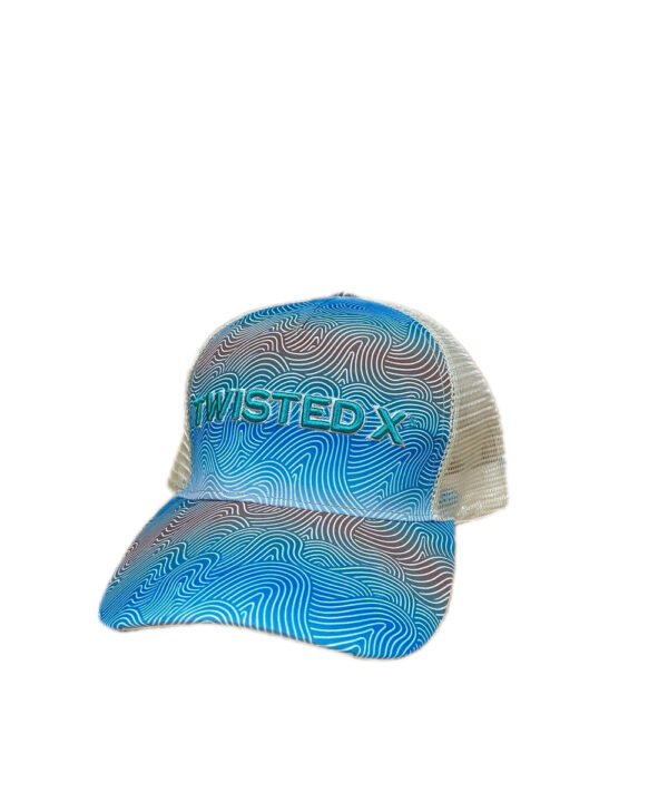 Western Fashion Accessories Twisted X Hypnotic Wave Teal Cap- Style #XC-148
