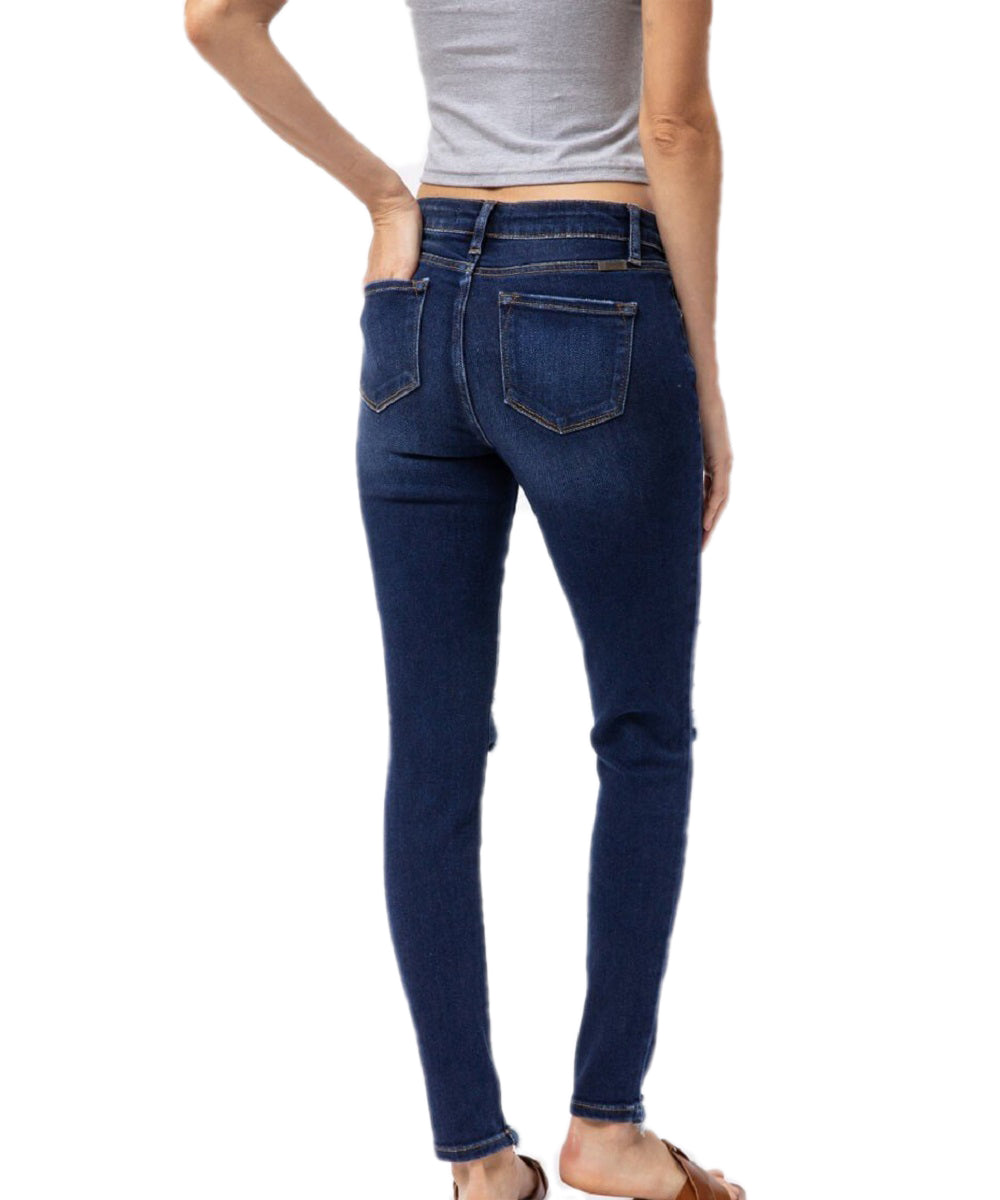 Kancan Women's Delaney Mid Rise Super Skinny Jean- Style #KC5055KD