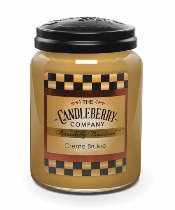 Candleberry Creme Brulee Large Scented Candle Jar- Style #40171