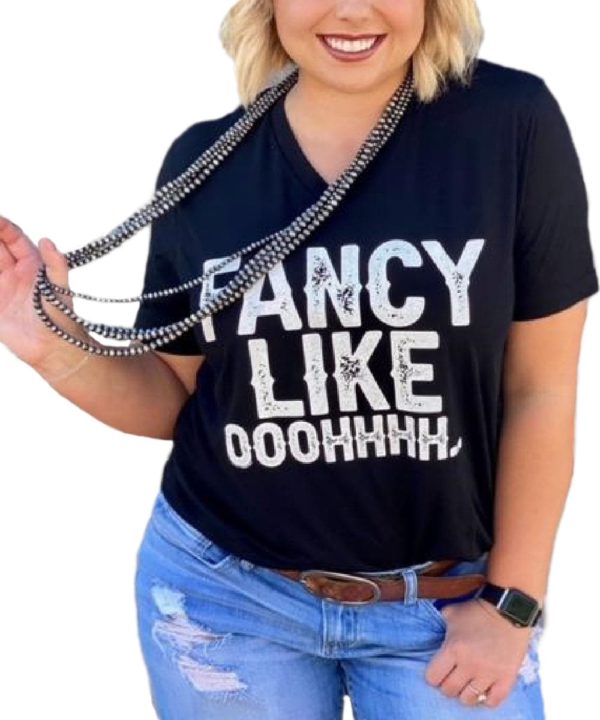 Texas True Threads Women's Fancy Like Black Tee- Style #FANCYLIKETEE