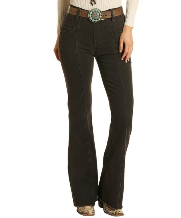 Rock & Roll Cowgirl Women's High Rise Extra Stretch Trousers- Style #W8H1664
