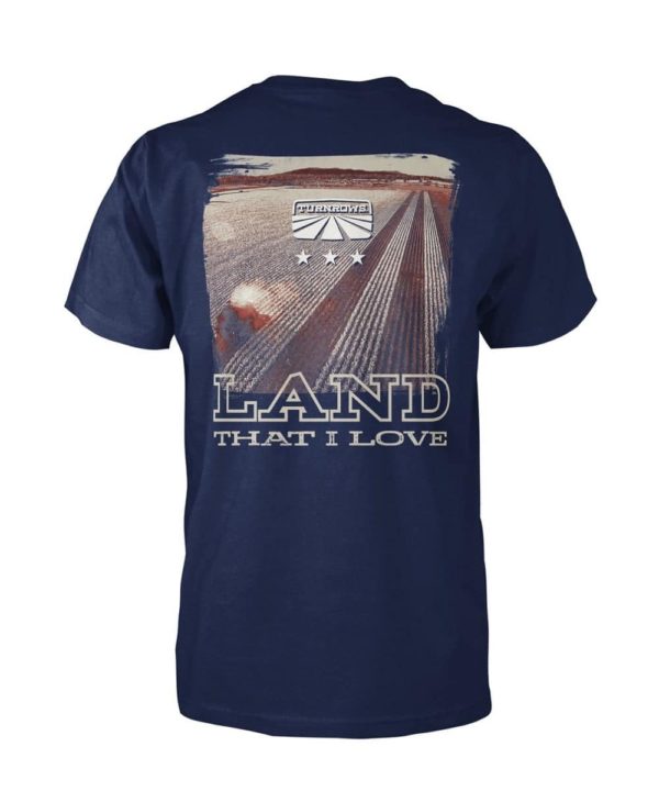 Royce Apparel Men's Turnrows Land That I Love Navy Tee- Style #TRW61CP0L12