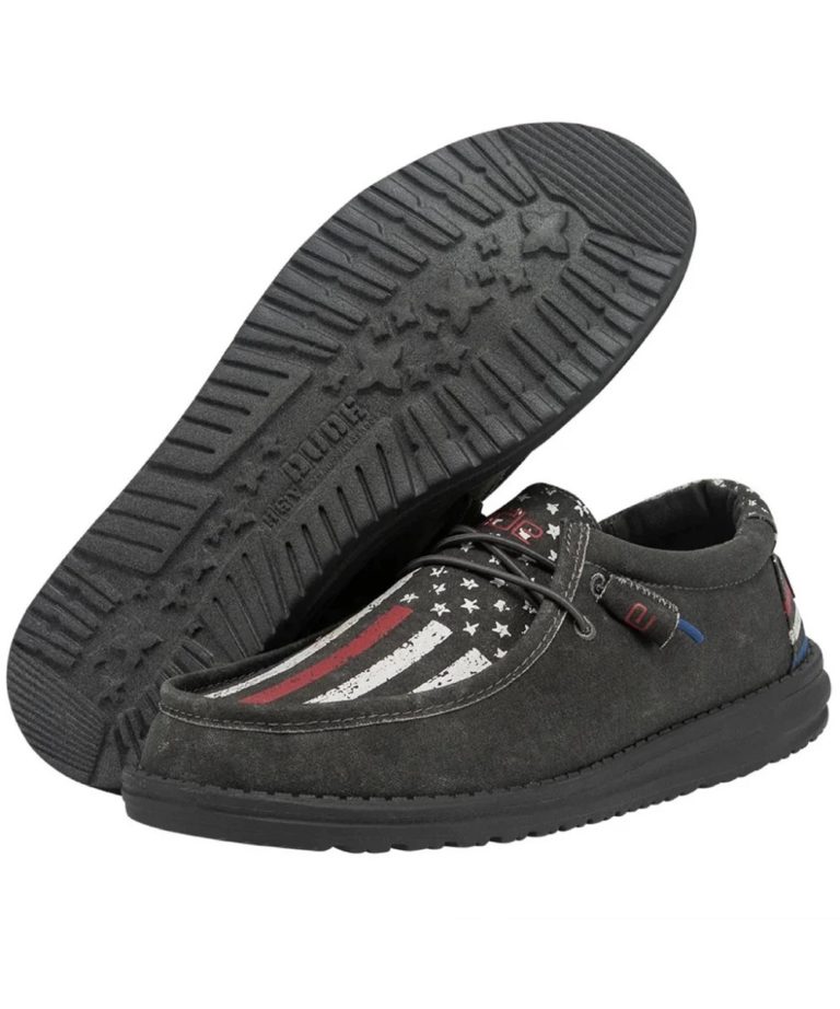 Hey Dude Men's Midnight Flag Wally Shoe Cowpokes Work & Western