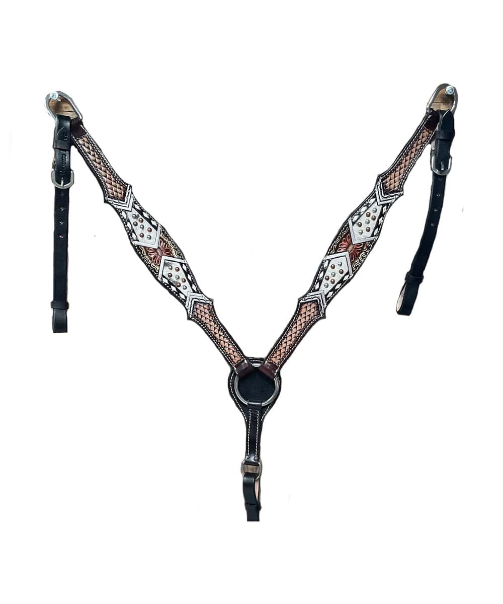 Rodeo Drive Dark Oil Cowhide Breast Collar - Cowpokes Work & Western