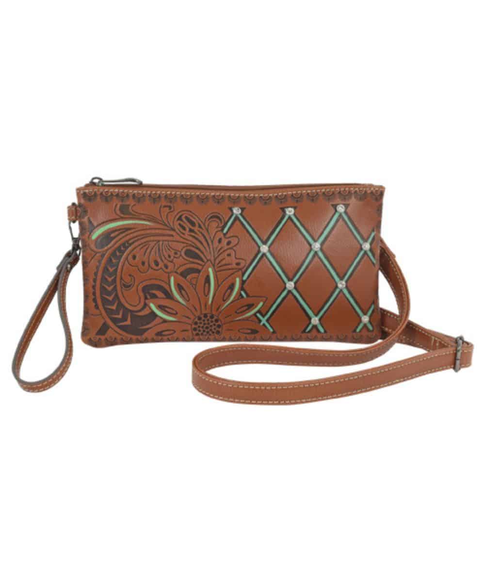 Trenditions Women's Justin Crossbody Wallet Cowpokes Work & Western