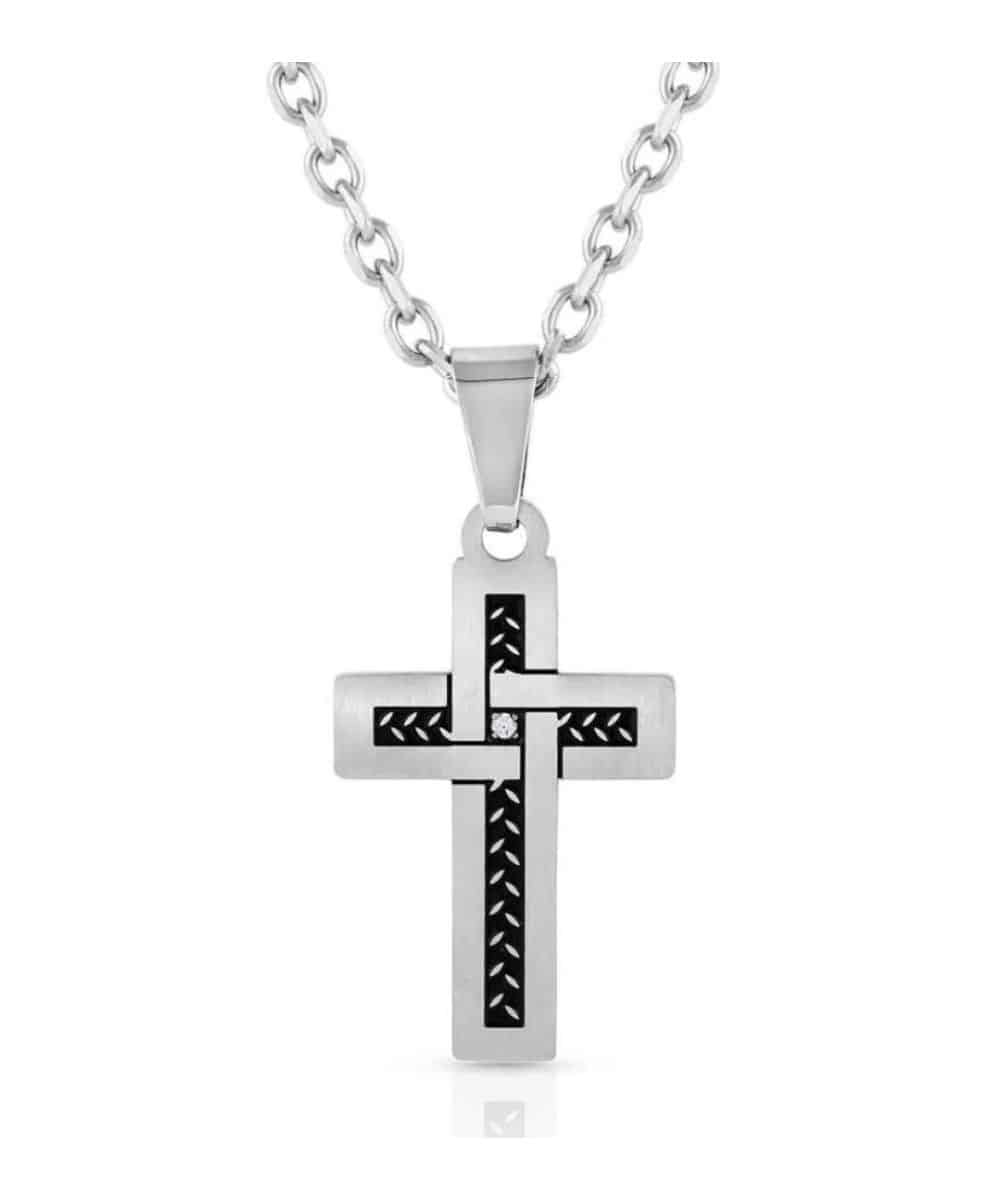Montana Silversmith Men's Intertwined With Faith Cross Necklace